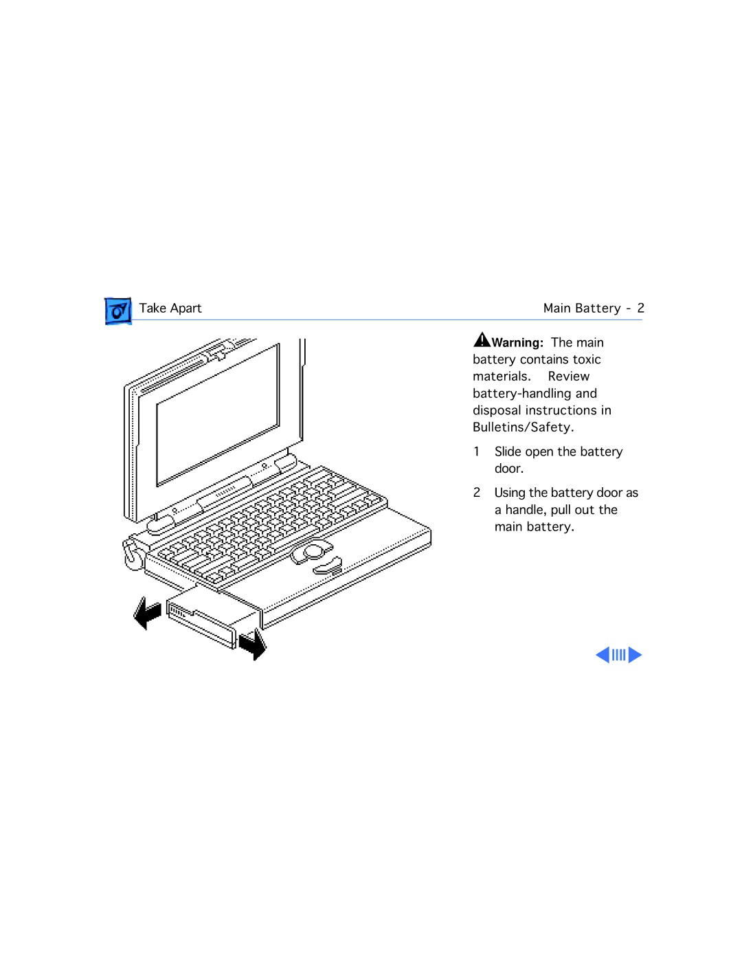 Apple 165, 160 manual Take ApartMain Battery 