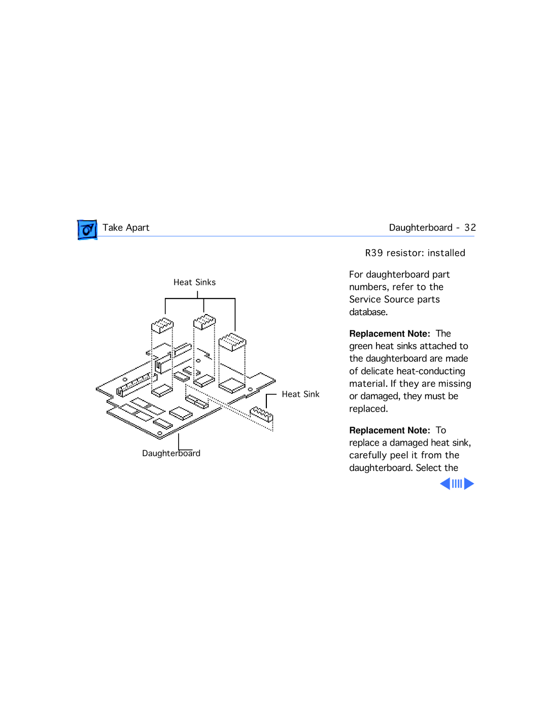 Apple 165, 160 manual Replacement Note 