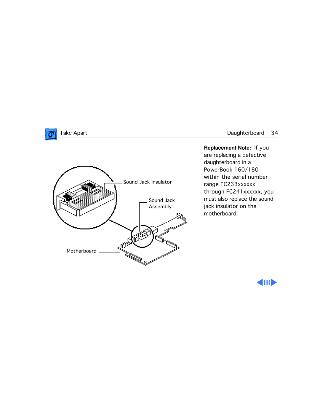 Apple 165, 160 manual Are replacing a defective 