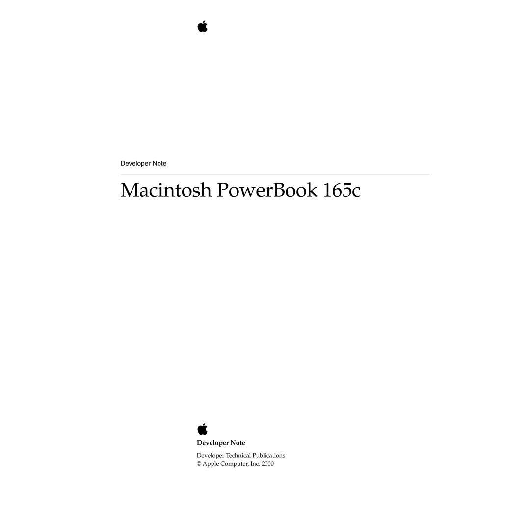 Apple manual Macintosh PowerBook 165c 