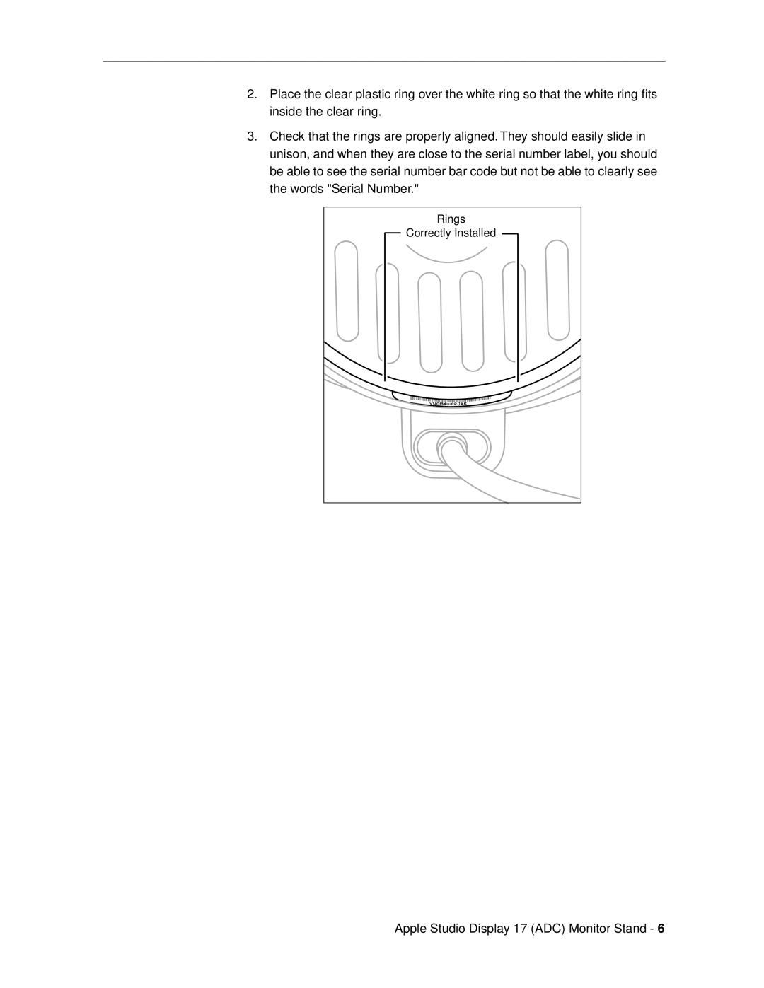 Apple 17 ADC warranty Rings Correctly Installed 