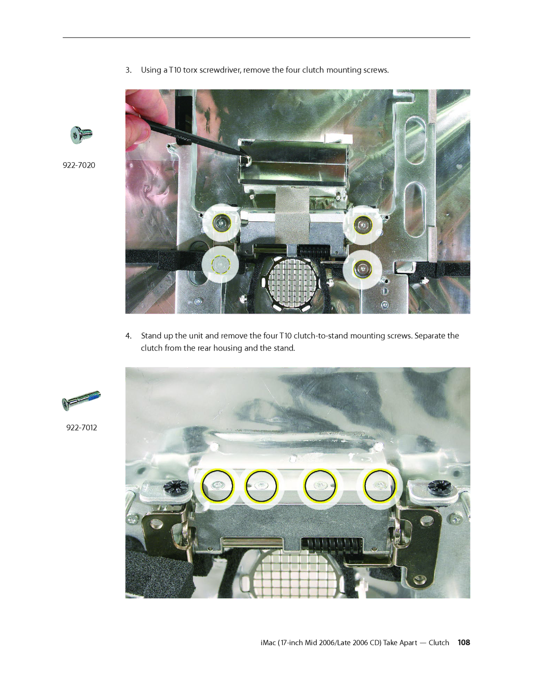 Apple 17-INCH MID 2006, 17-INCH LATE 2006 CD manual IMac 17-inch Mid 2006/Late 2006 CD Take Apart Clutch  