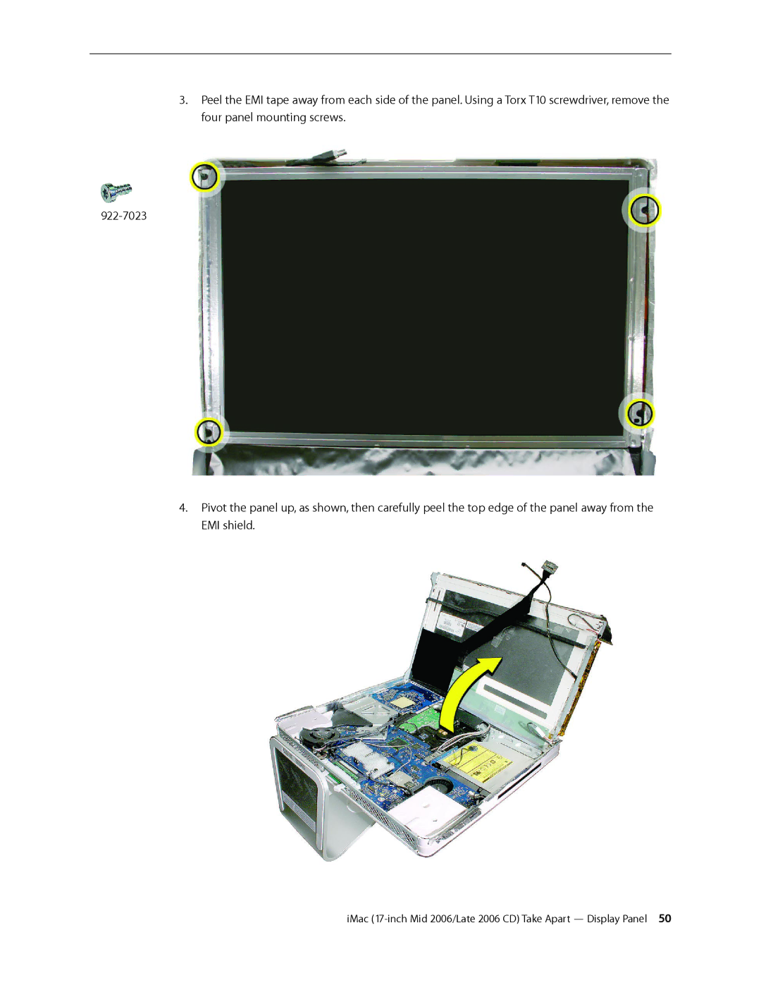 Apple 17-INCH MID 2006, 17-INCH LATE 2006 CD manual IMac 17-inch Mid 2006/Late 2006 CD Take Apart Display Panel  