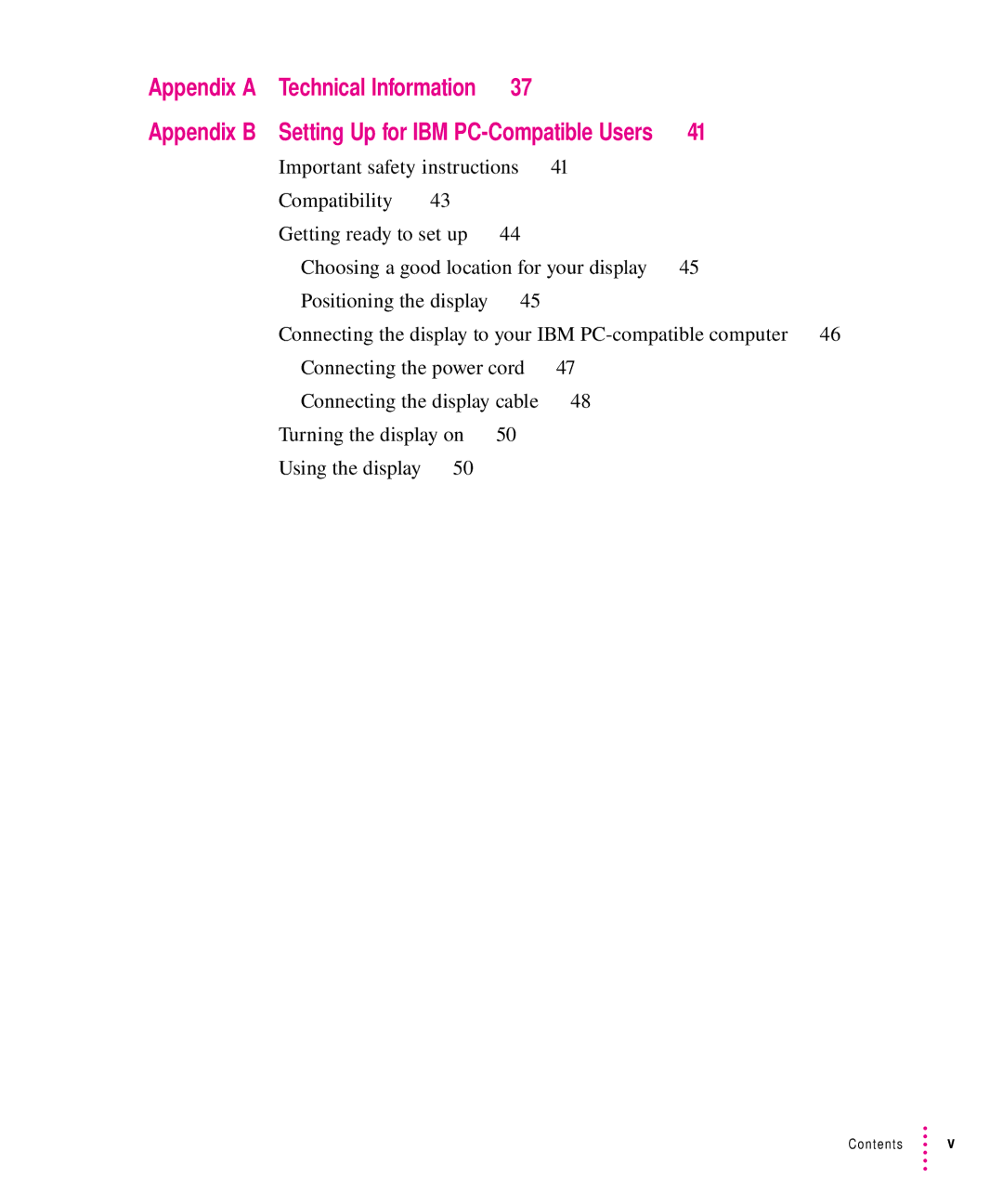 Apple 1705 Display manual Contents 