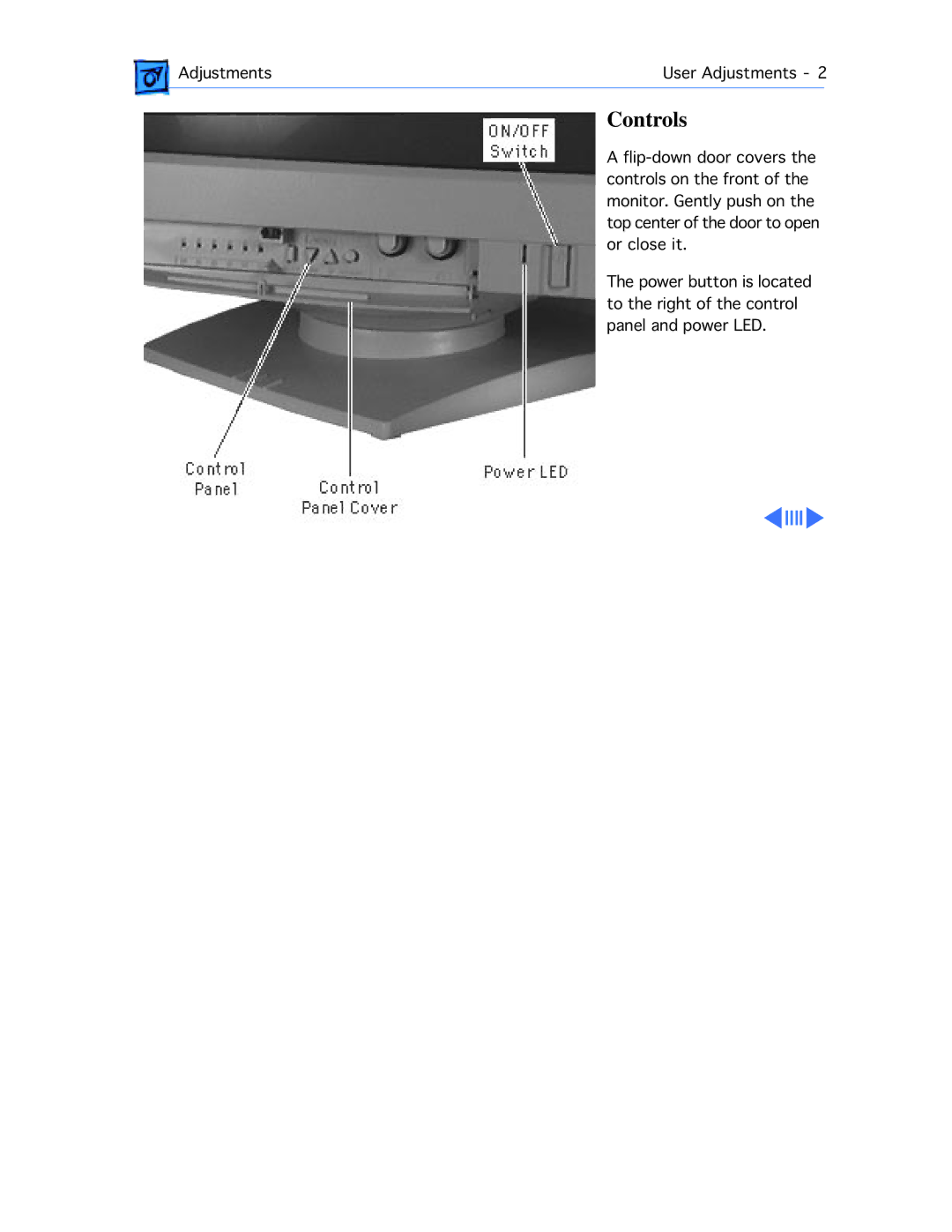 Apple 1705 manual Controls 