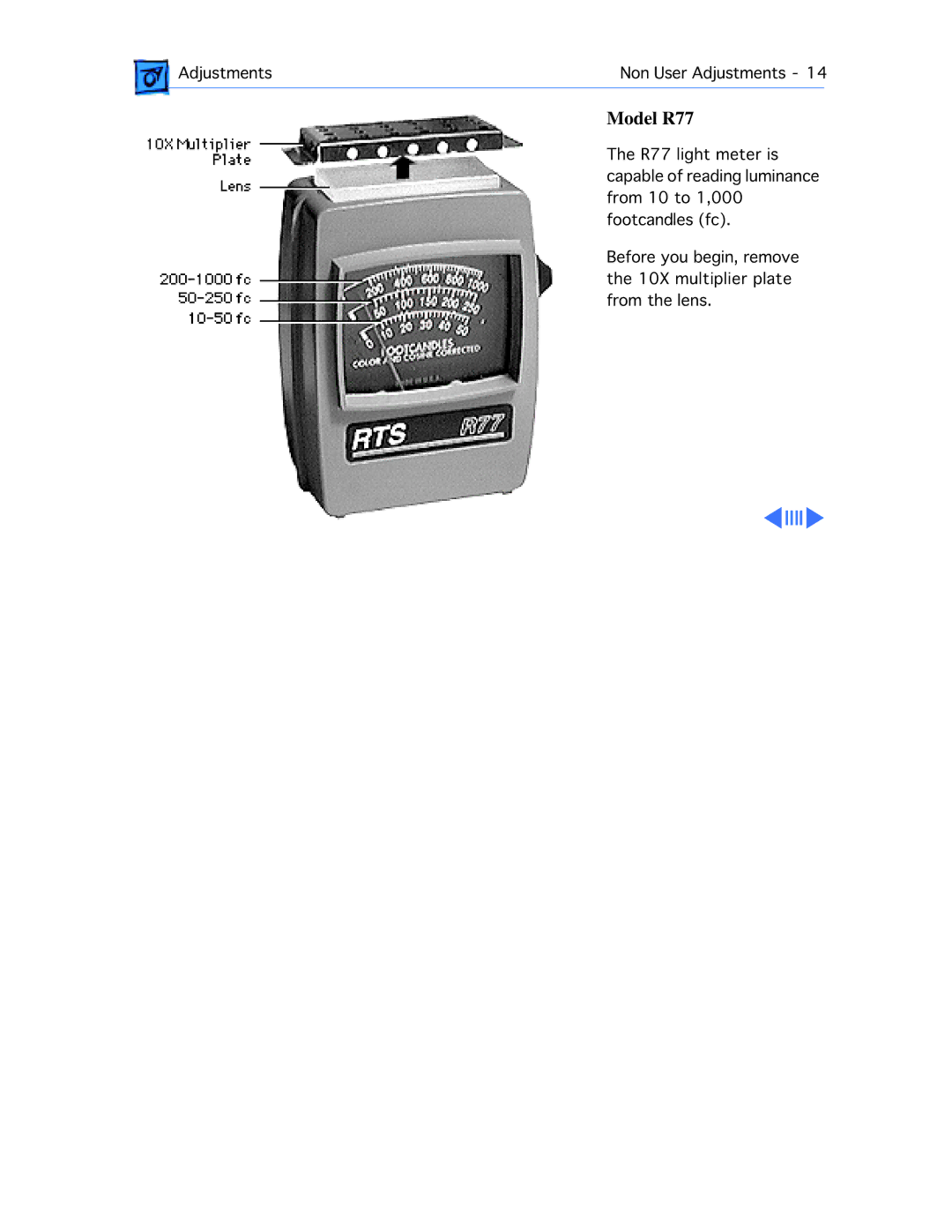 Apple 1705 manual Model R77 