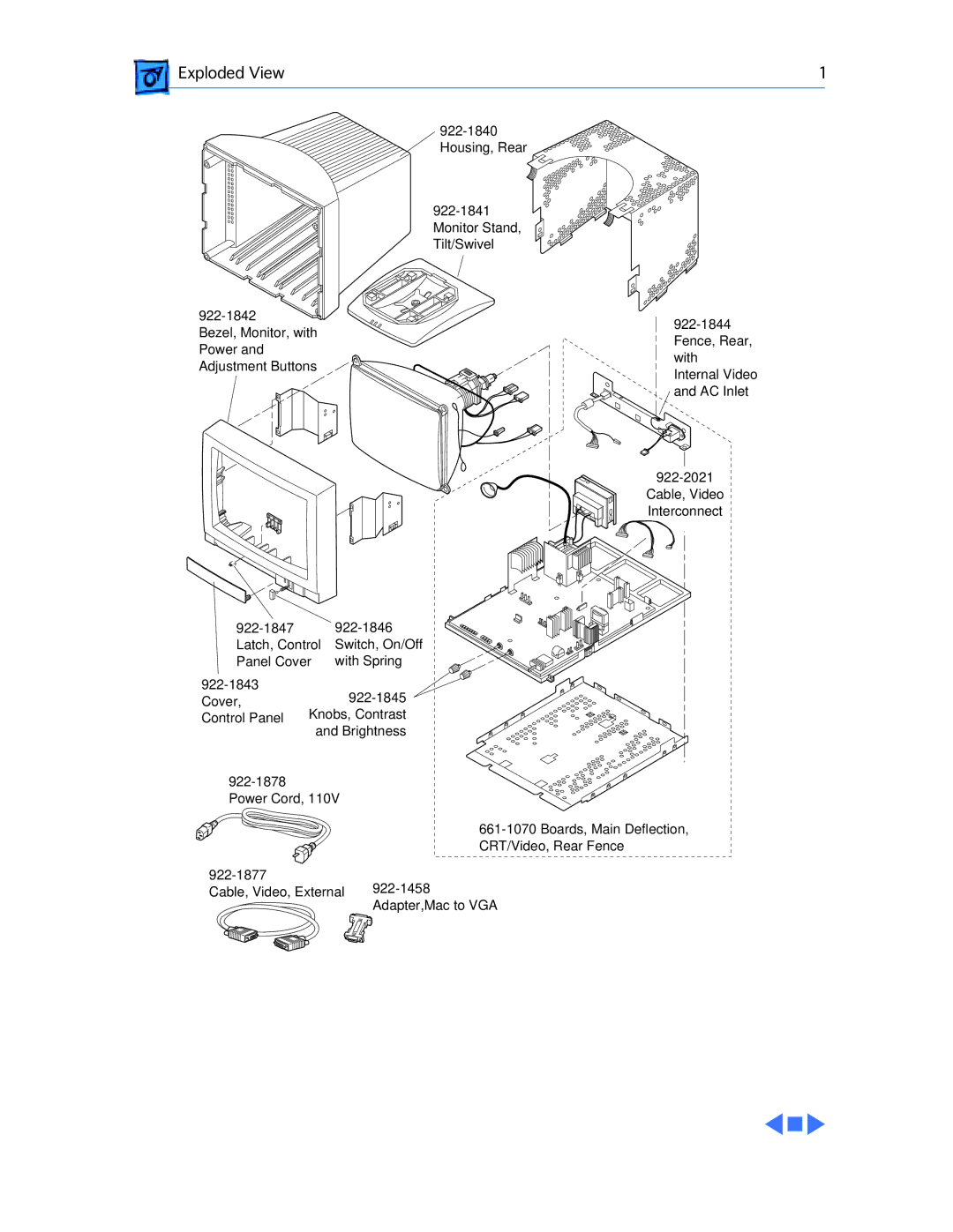 Apple 1705 manual Exploded View 