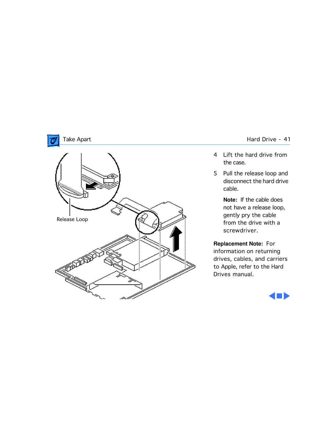 Apple 180C manual Release Loop 