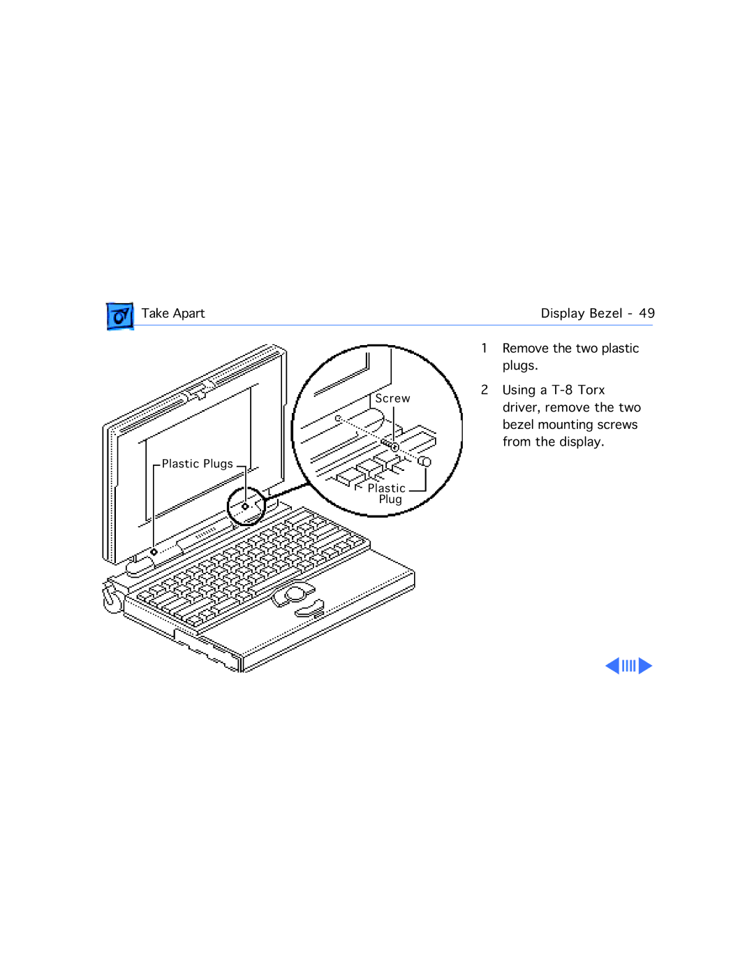 Apple 180C manual Take Apart Display Bezel 