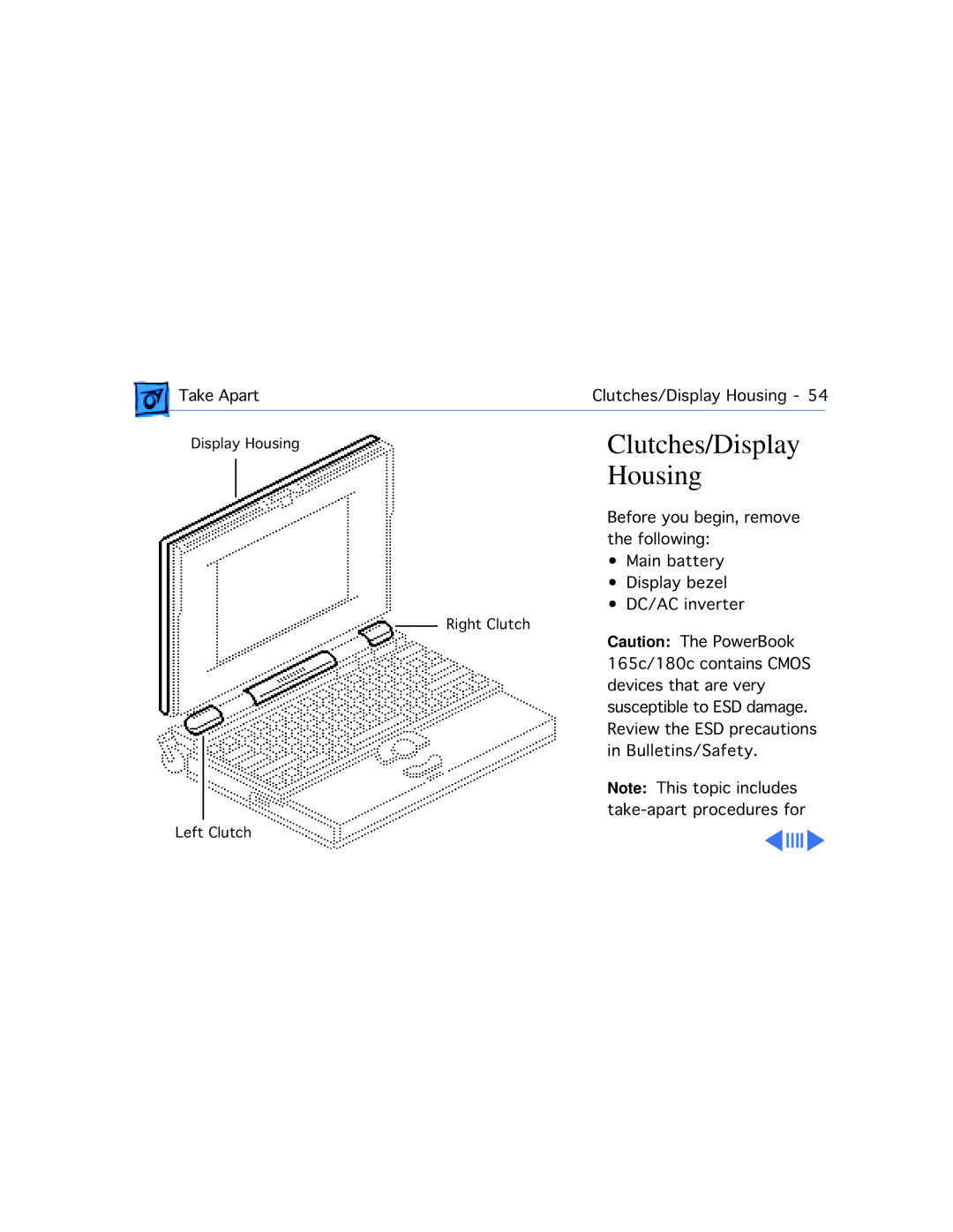 Apple 180C manual Clutches/Display, Housing 