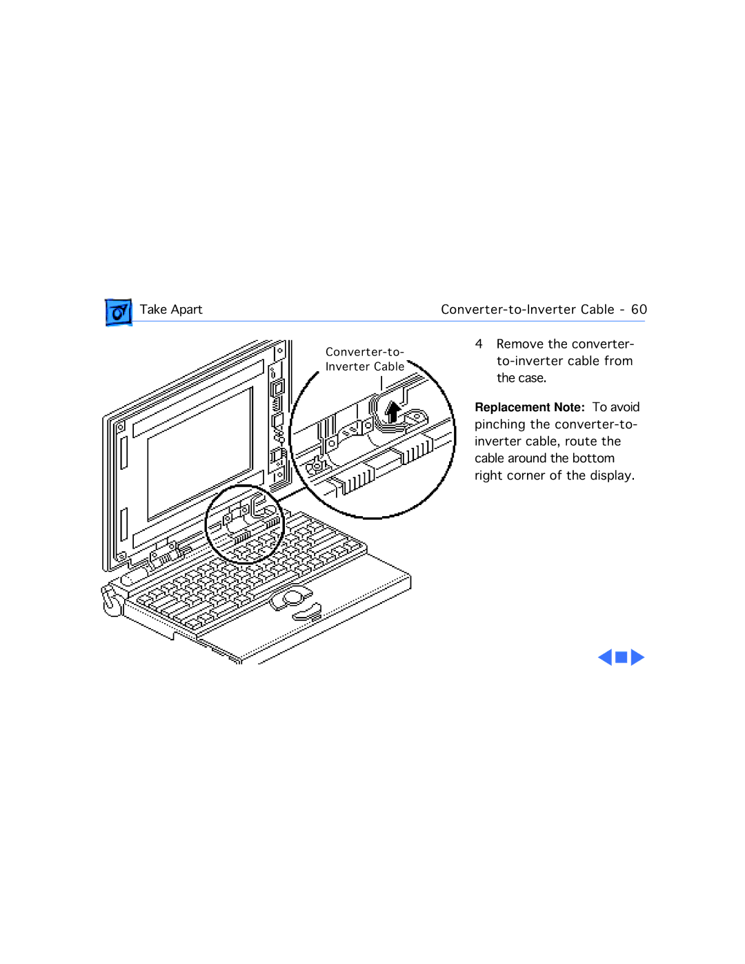 Apple 180C manual Remove the converter To-inverter cable from 