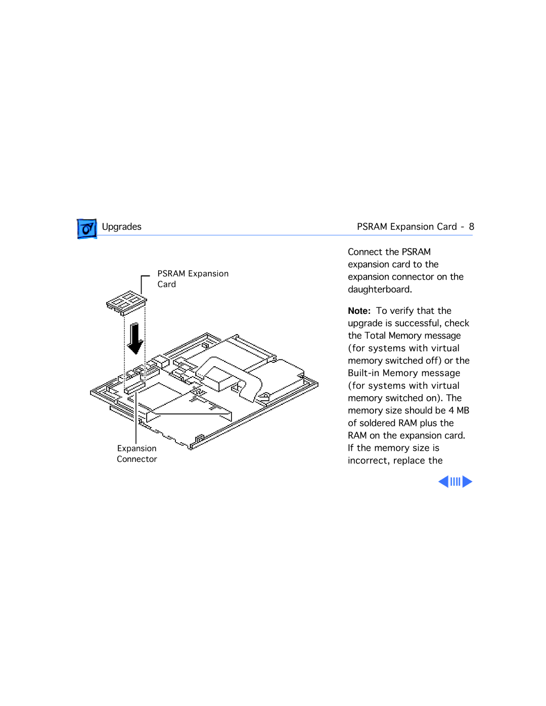 Apple 180C manual Psram Expansion Card Connector 