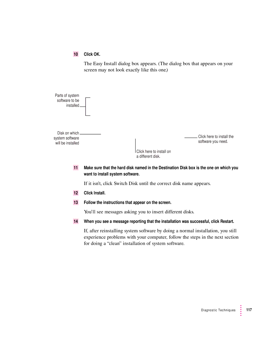 Apple 190 series manual You’ll see messages asking you to insert different disks 