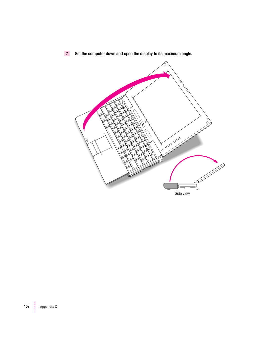 Apple 190 series manual Side view 