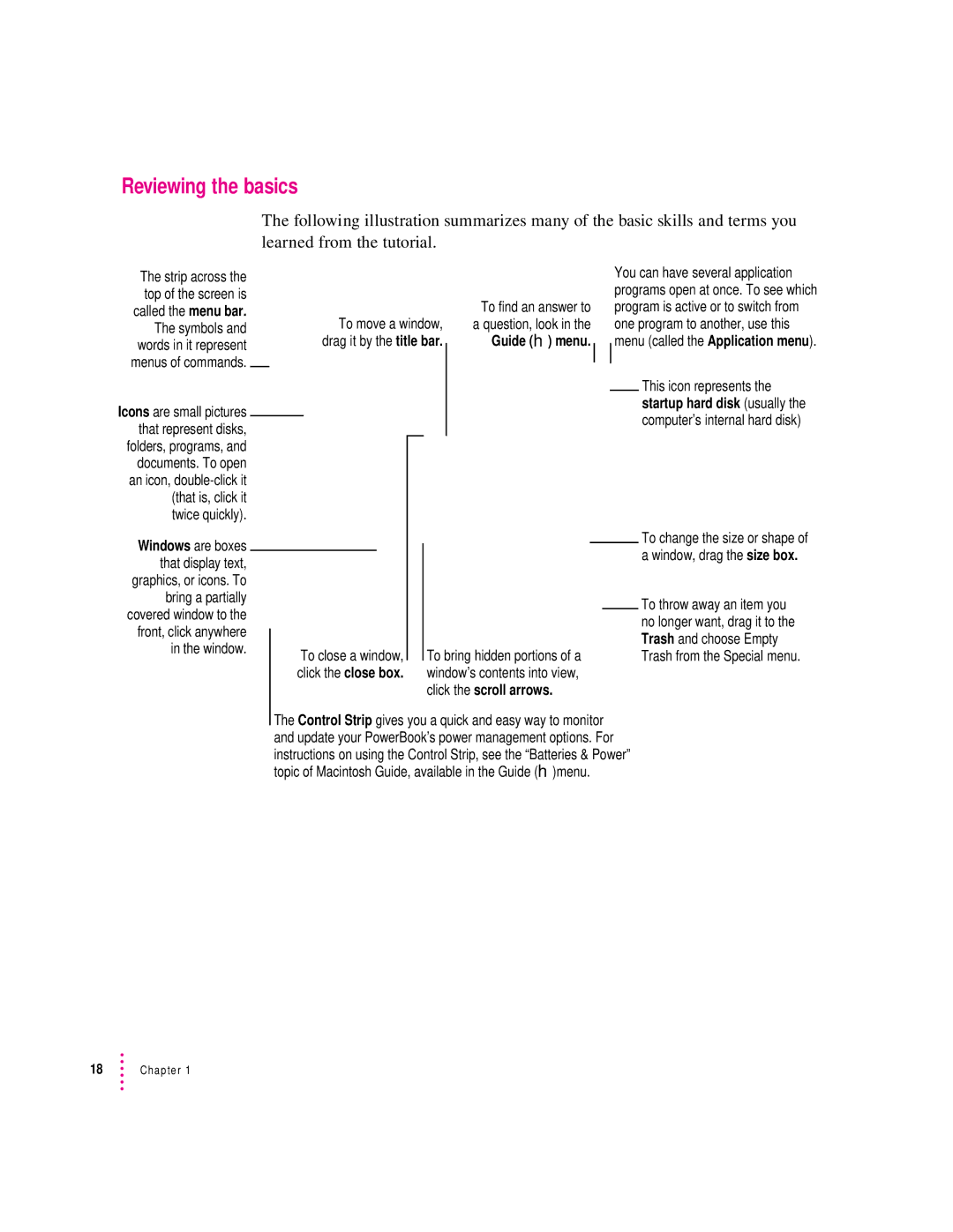 Apple 190 series manual Reviewing the basics, Learned from the tutorial 