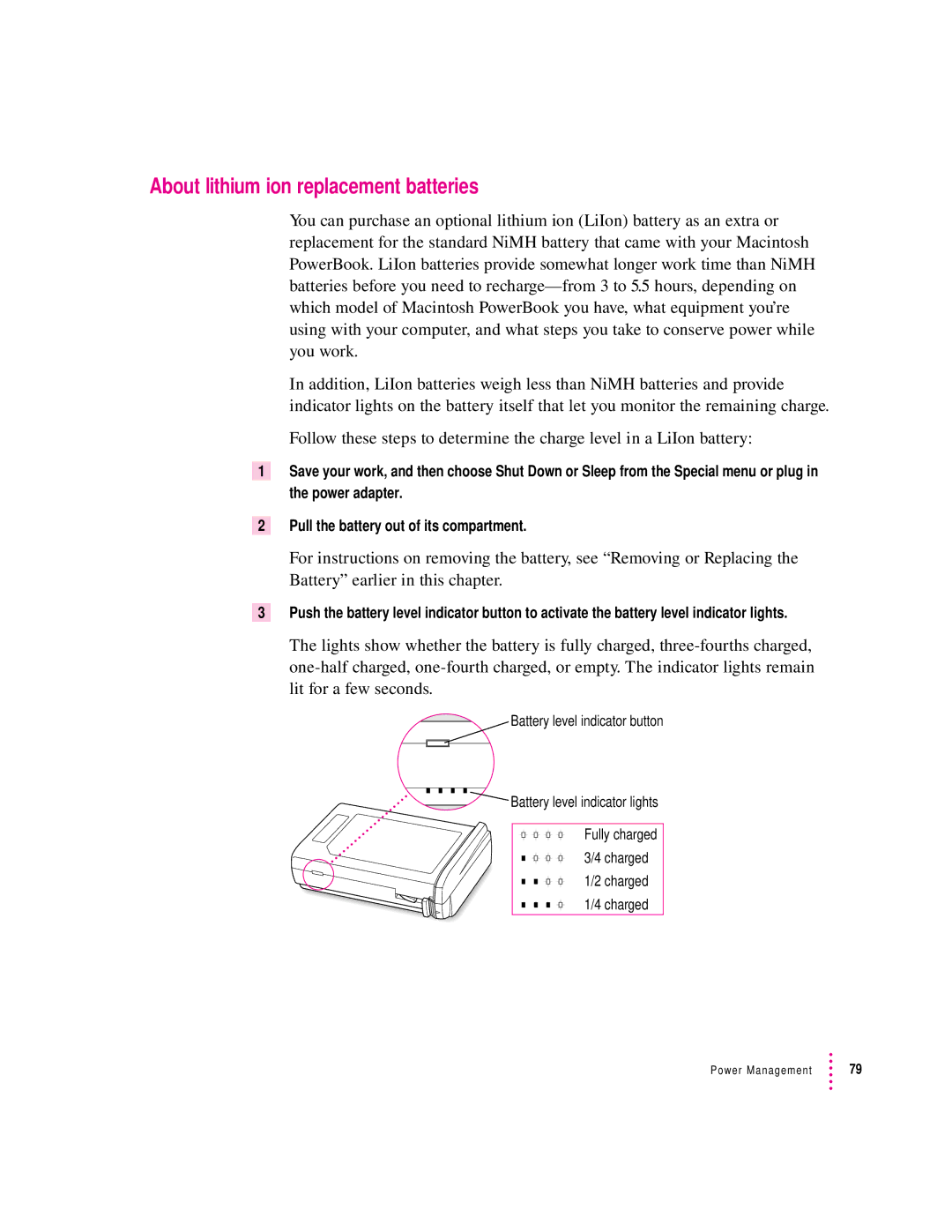 Apple 190 series manual About lithium ion replacement batteries 