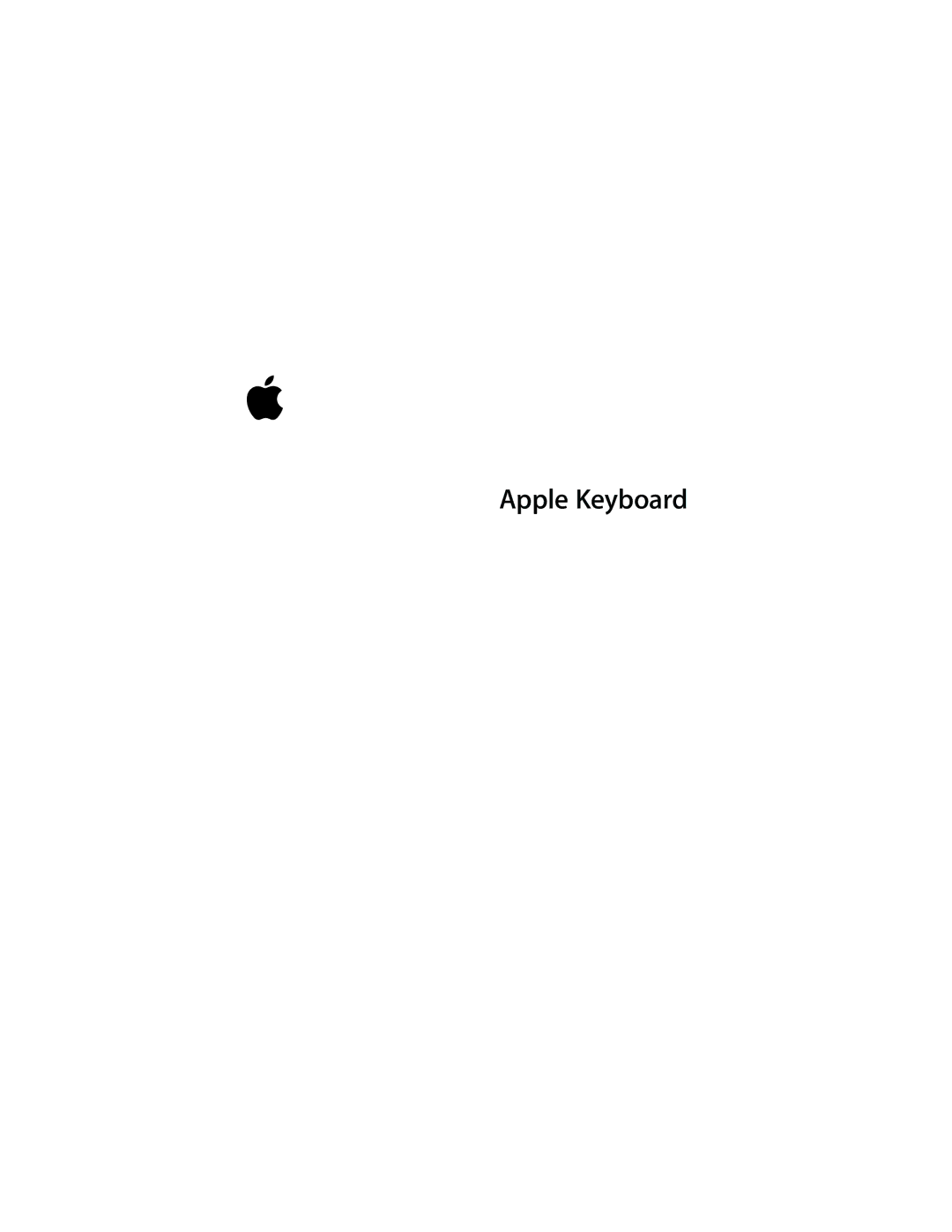 Apple 1Z034-4320-A manual Apple Keyboard 