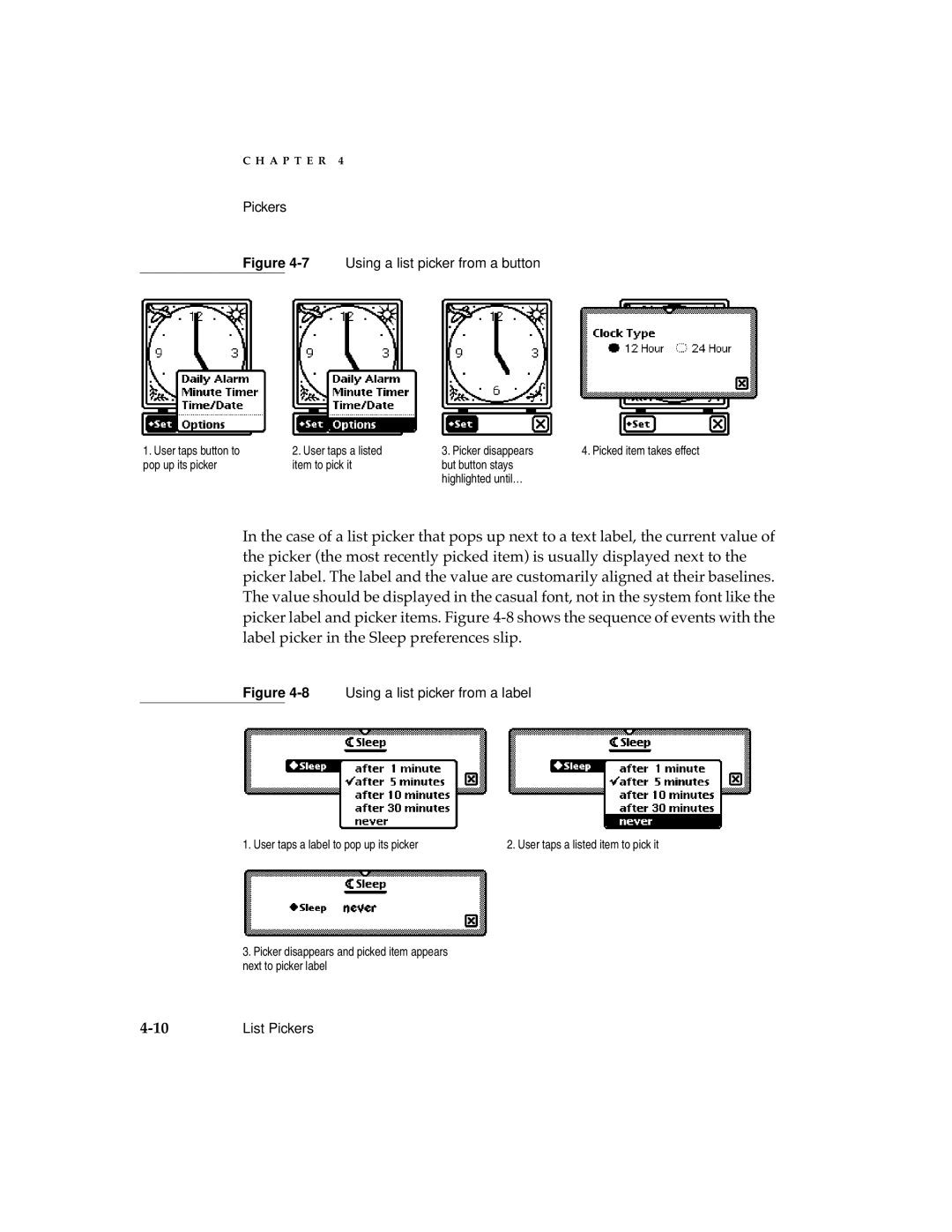 Apple 2 manual 7Using a list picker from a button 