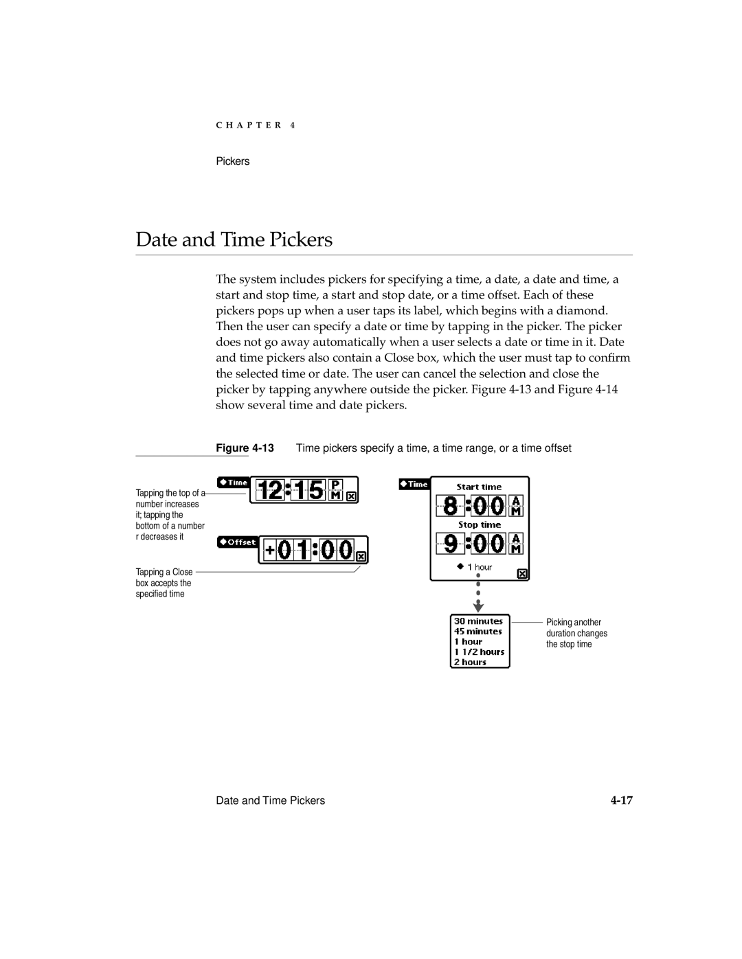 Apple 2 manual Date and Time Pickers 