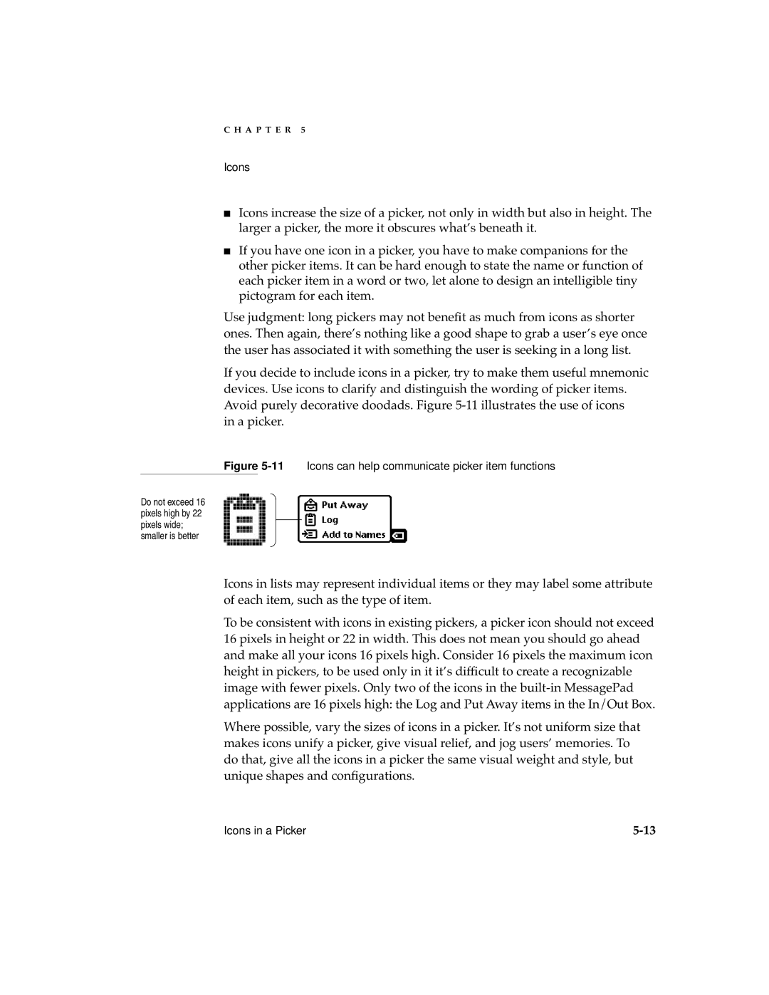 Apple 2 manual 11Icons can help communicate picker item functions 