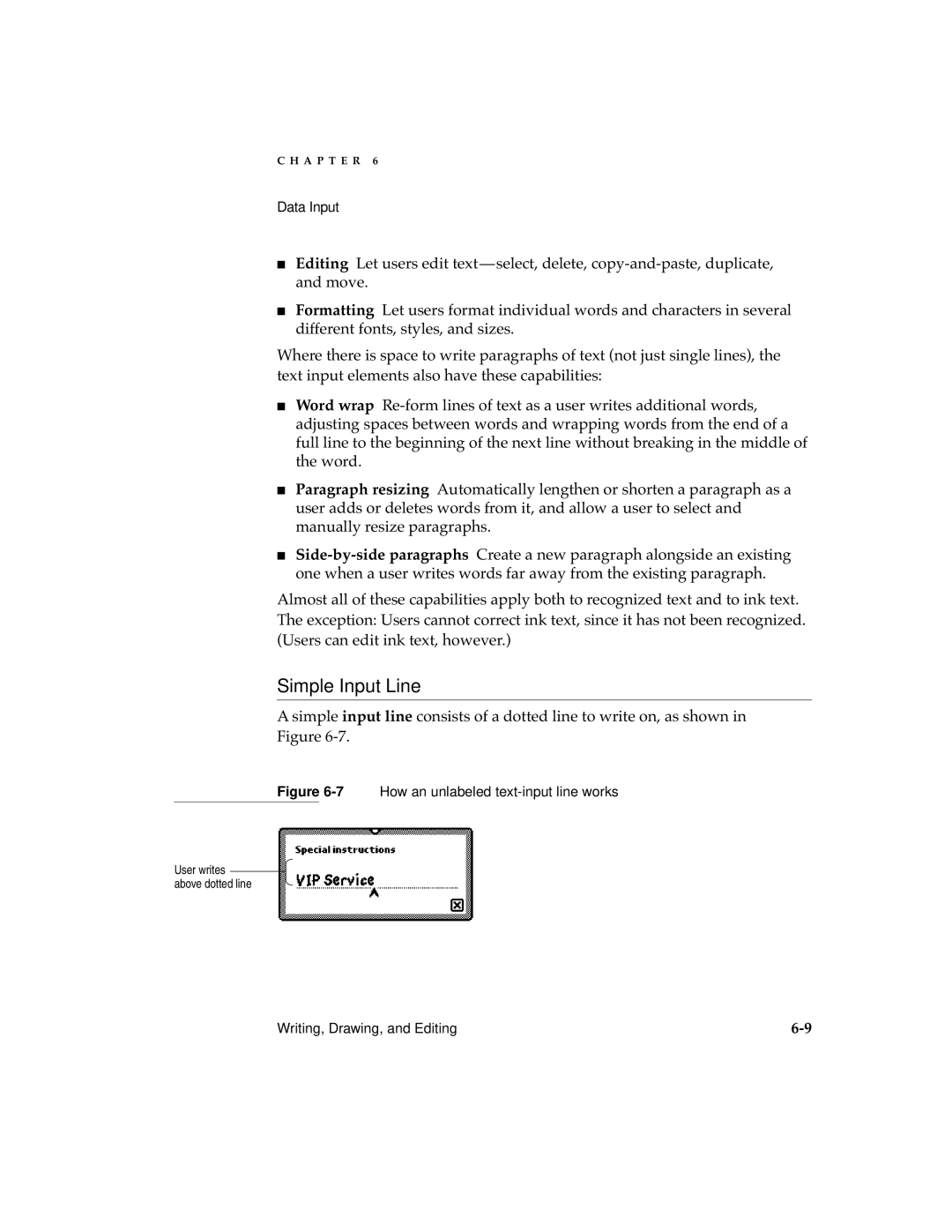 Apple 2 manual Simple Input Line, 7How an unlabeled text-input line works 