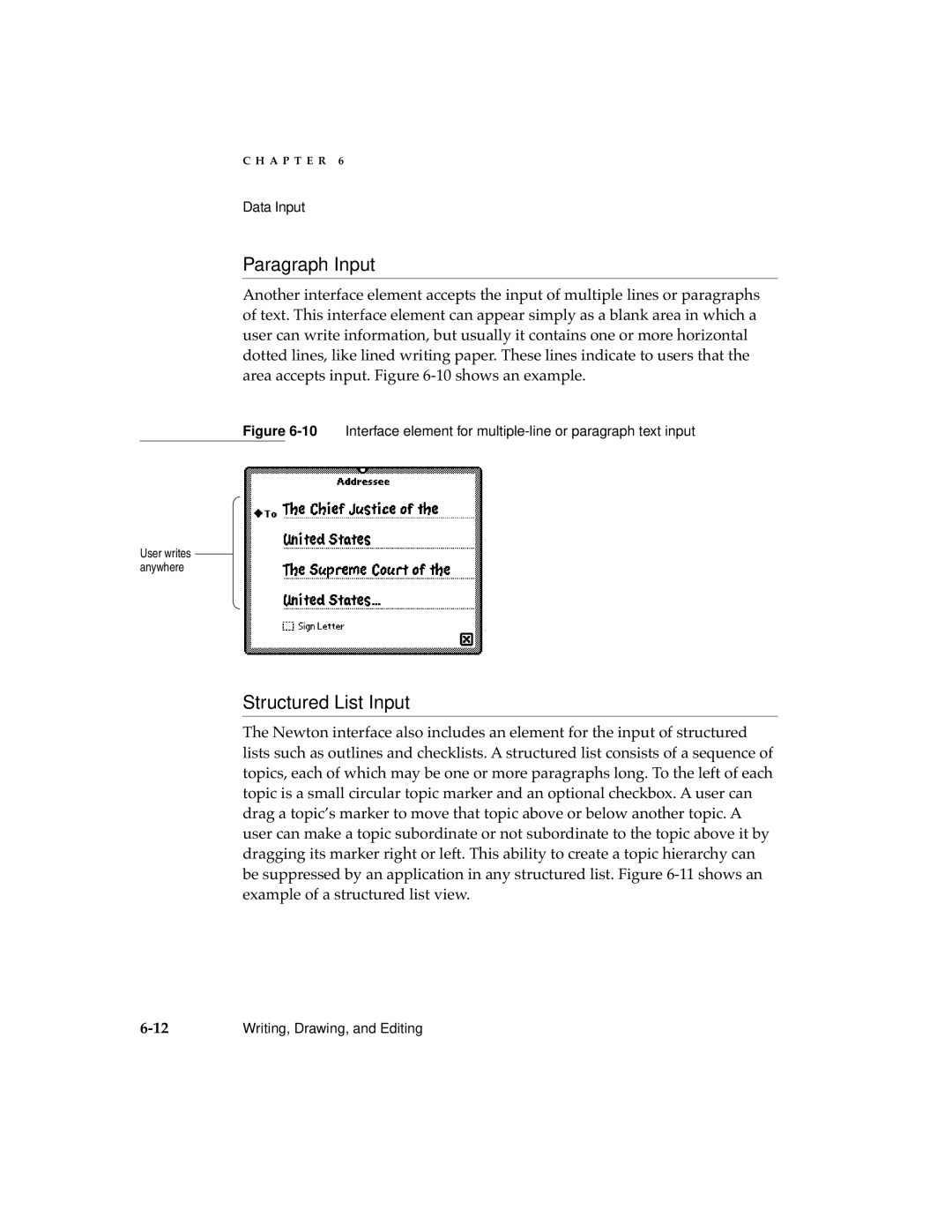 Apple 2 manual Paragraph Input, Structured List Input 