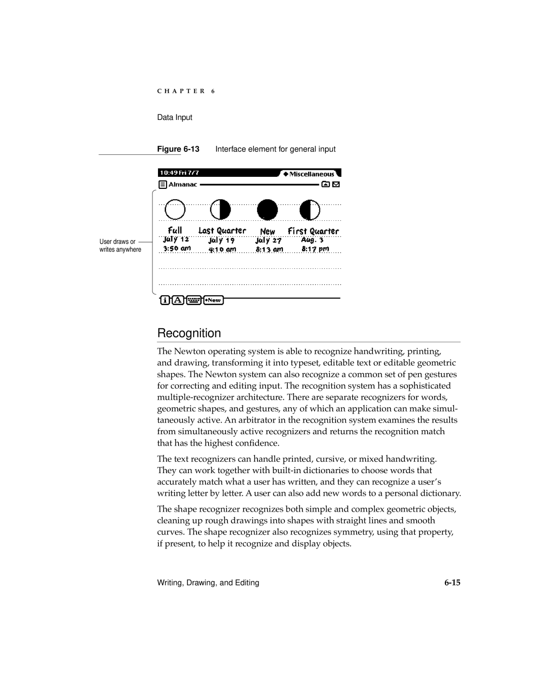 Apple 2 manual Recognition, 13Interface element for general input 