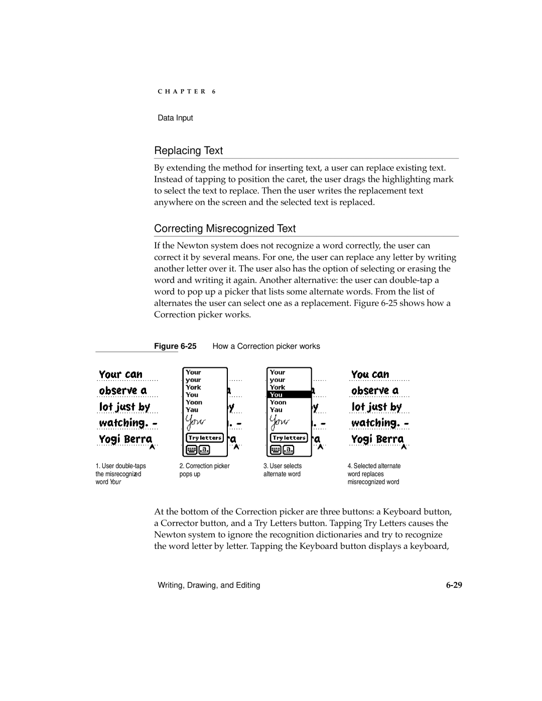 Apple 2 manual Replacing Text, Correcting Misrecognized Text 