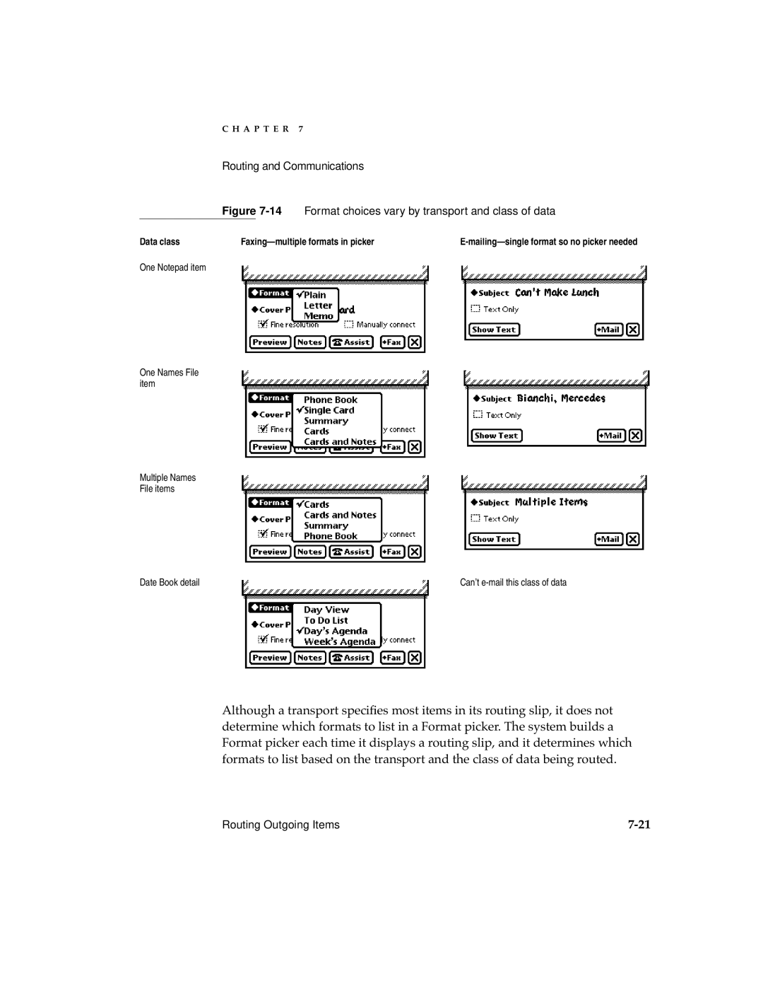 Apple 2 manual 14Format choices vary by transport and class of data 