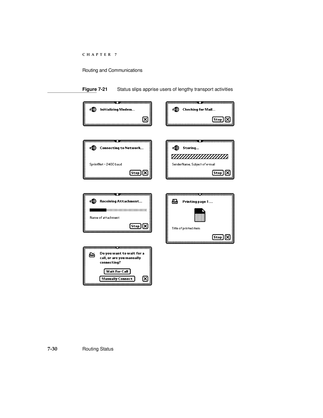 Apple manual 21Status slips apprise users of lengthy transport activities 