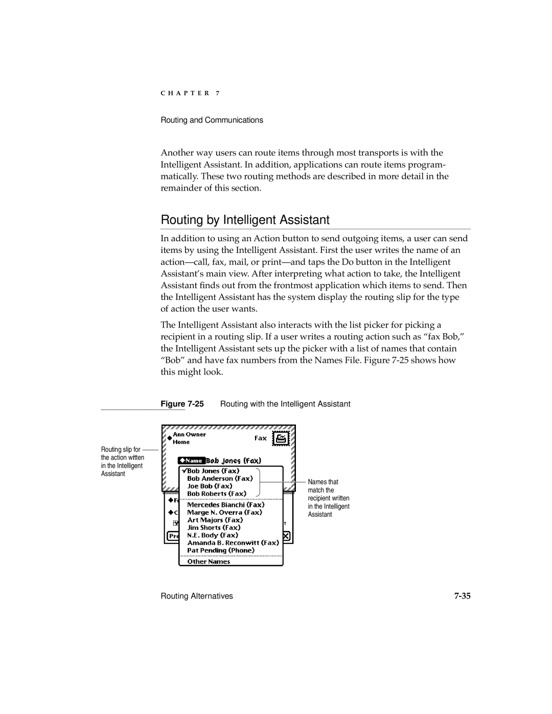 Apple manual Routing by Intelligent Assistant, 25Routing with the Intelligent Assistant 