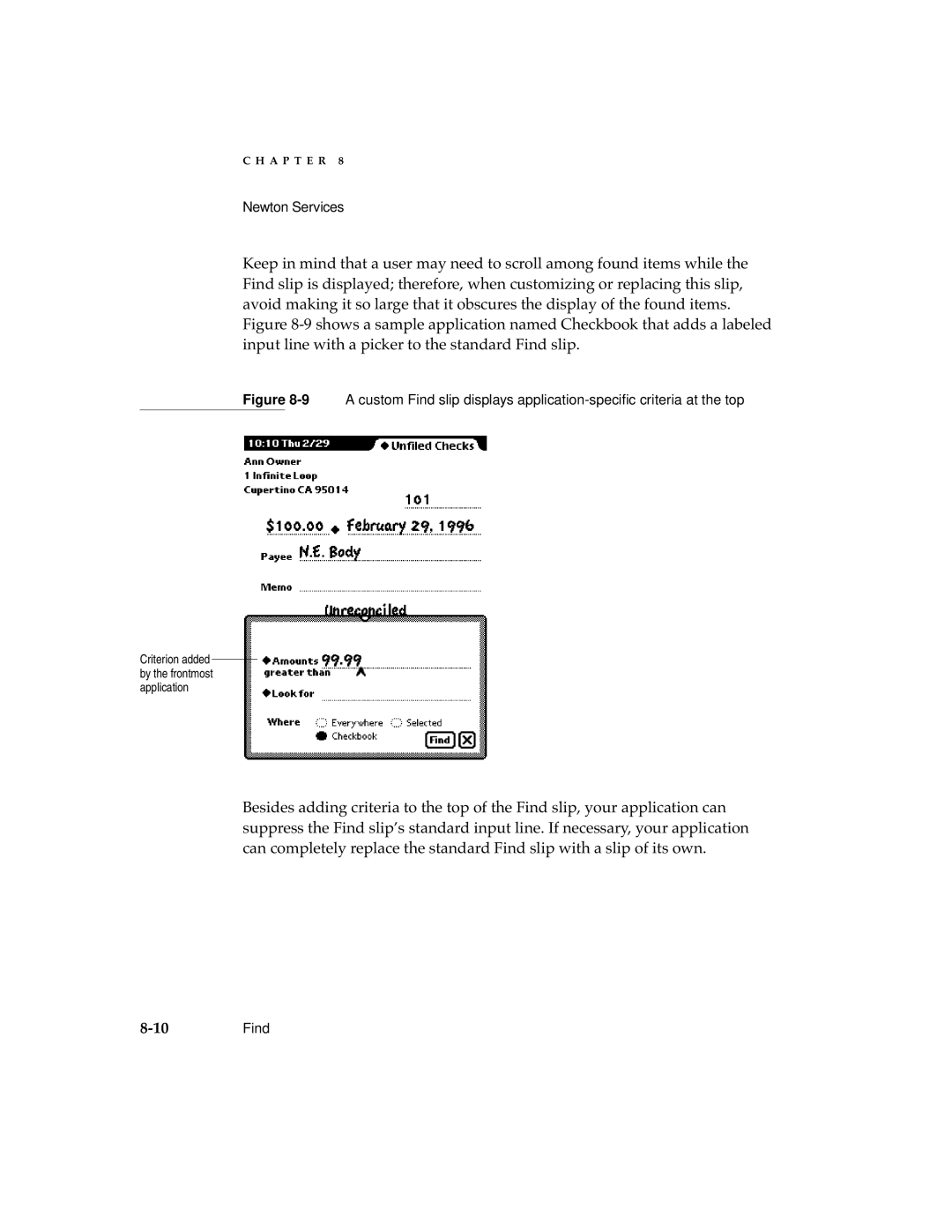 Apple 2 manual Criterion added by the frontmost application 