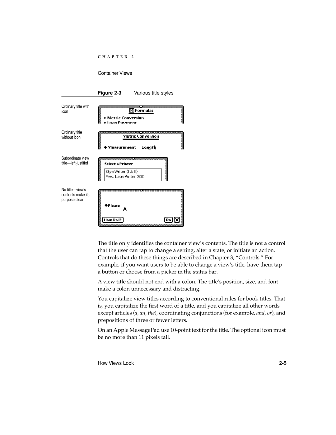 Apple 2 manual 3Various title styles 