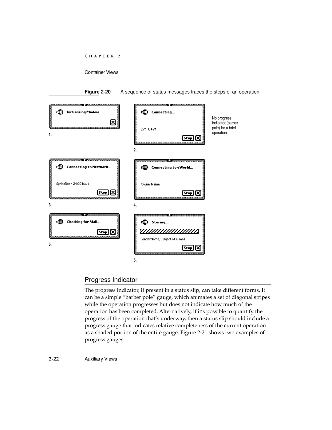 Apple 2 manual Progress Indicator 