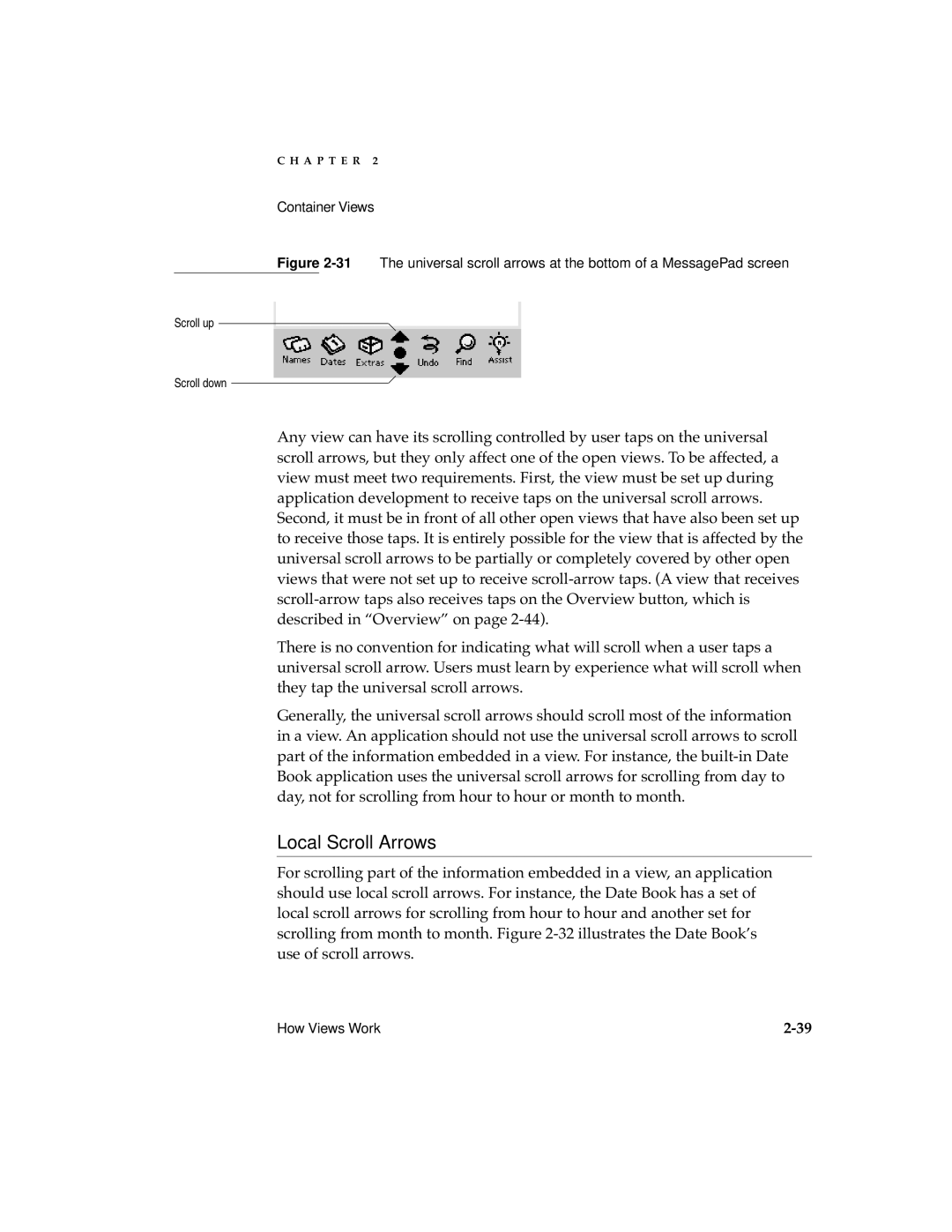 Apple 2 manual Local Scroll Arrows 