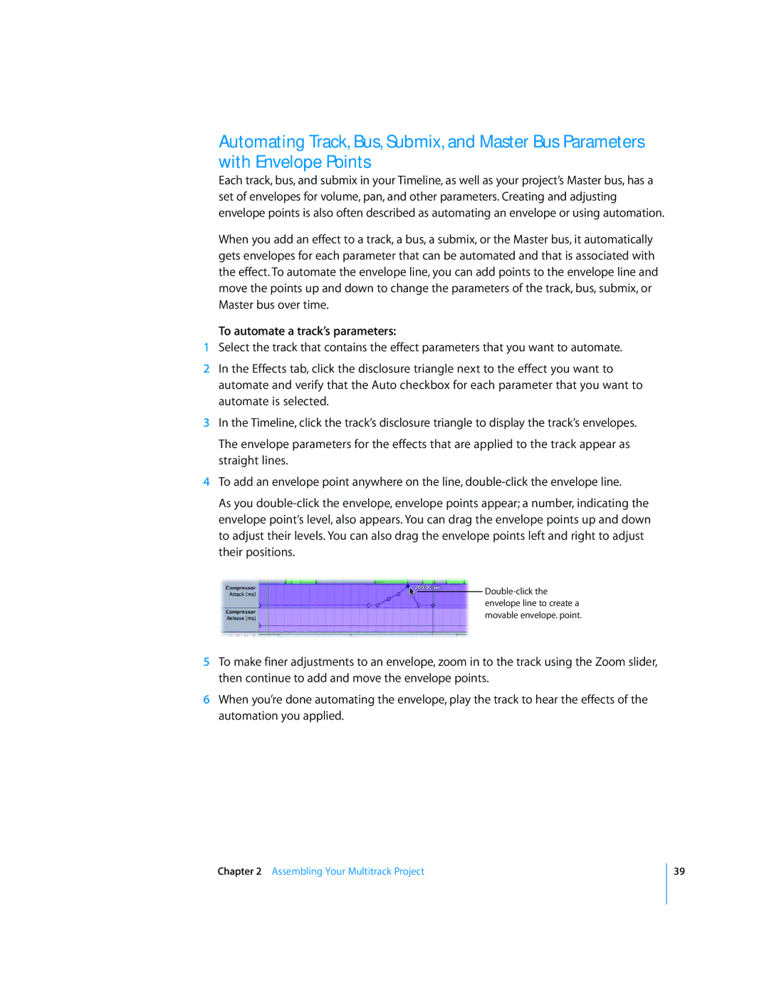 Apple 2 manual To automate a track’s parameters 