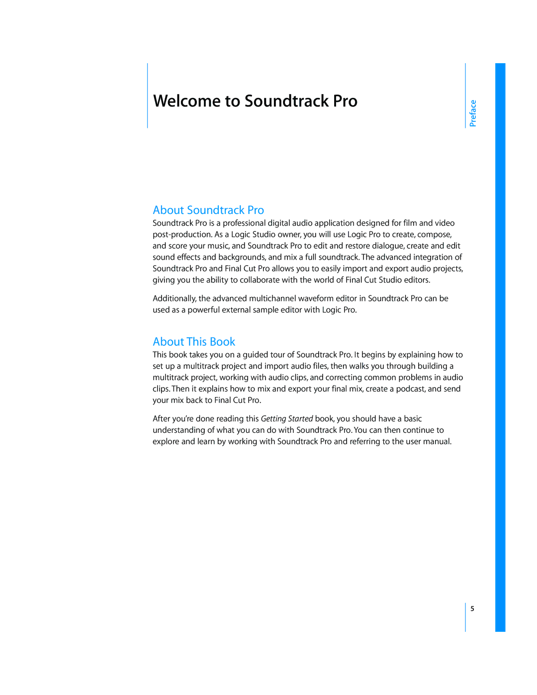 Apple 2 manual About Soundtrack Pro, About This Book 