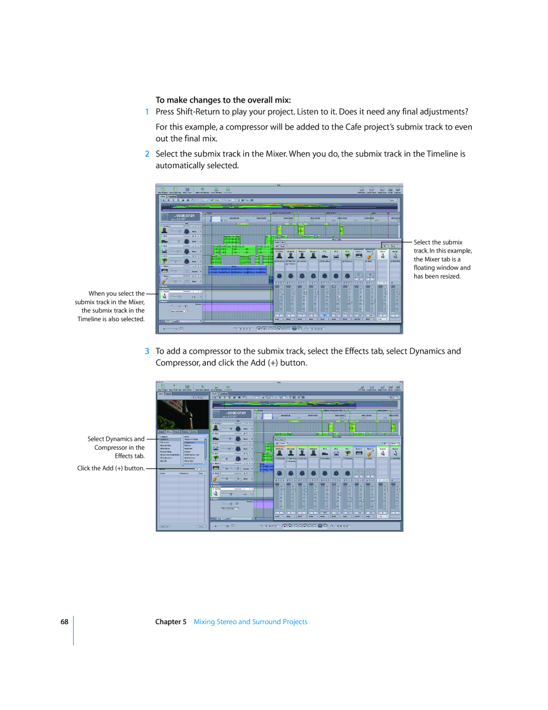 Apple 2 manual To make changes to the overall mix 