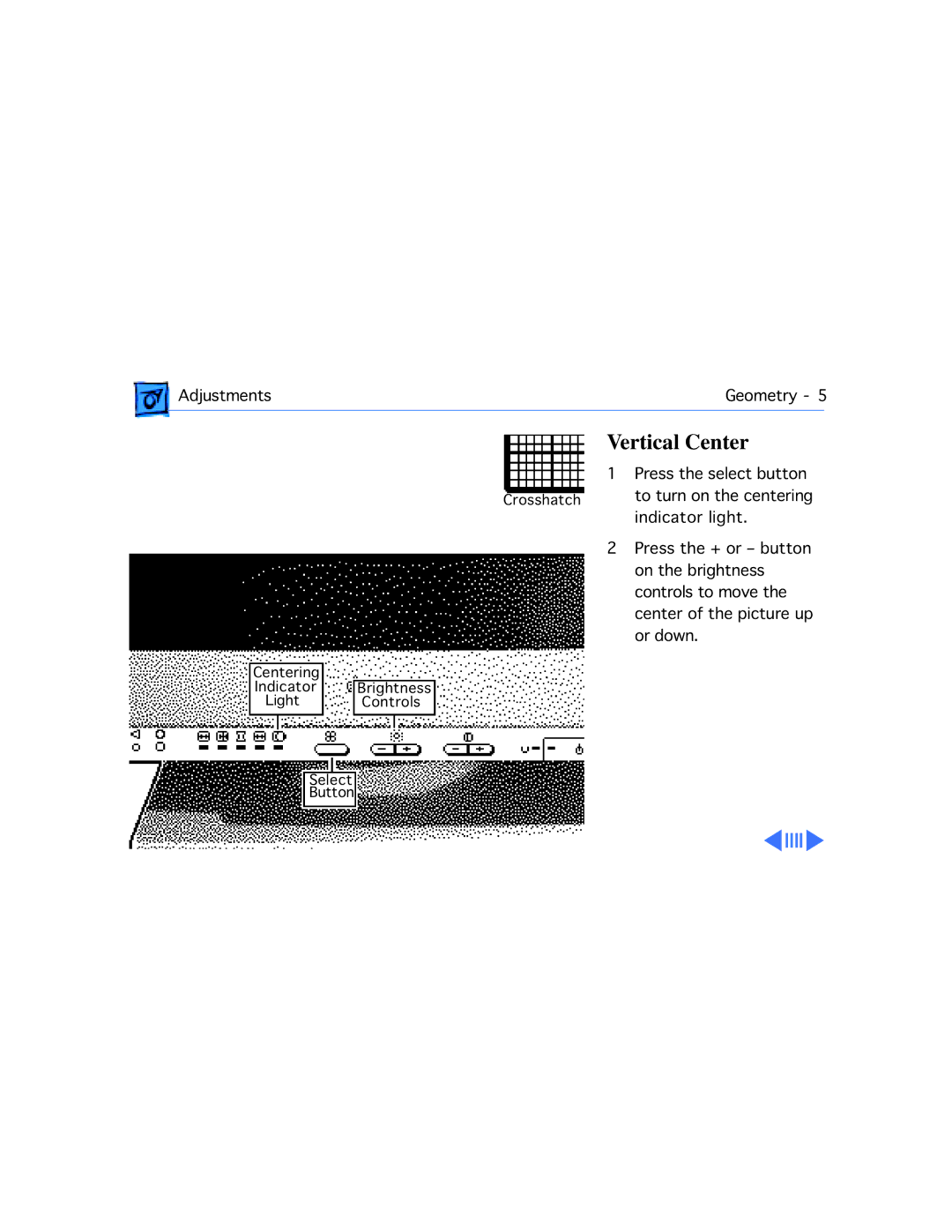 Apple 20 manual Vertical Center 