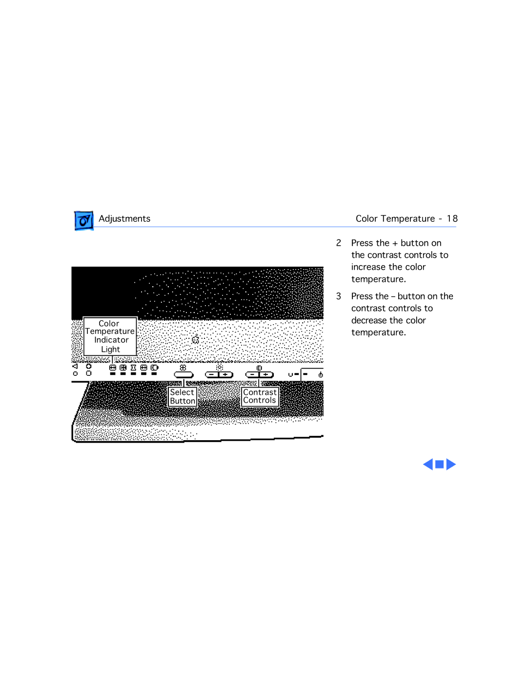 Apple 20 manual Adjustments Color Temperature 