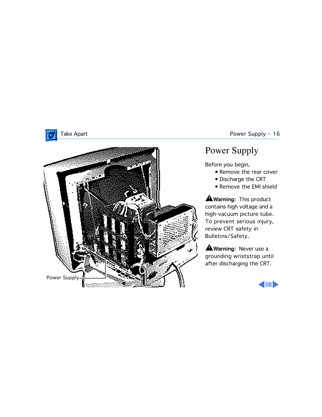 Apple 20 manual Power Supply 