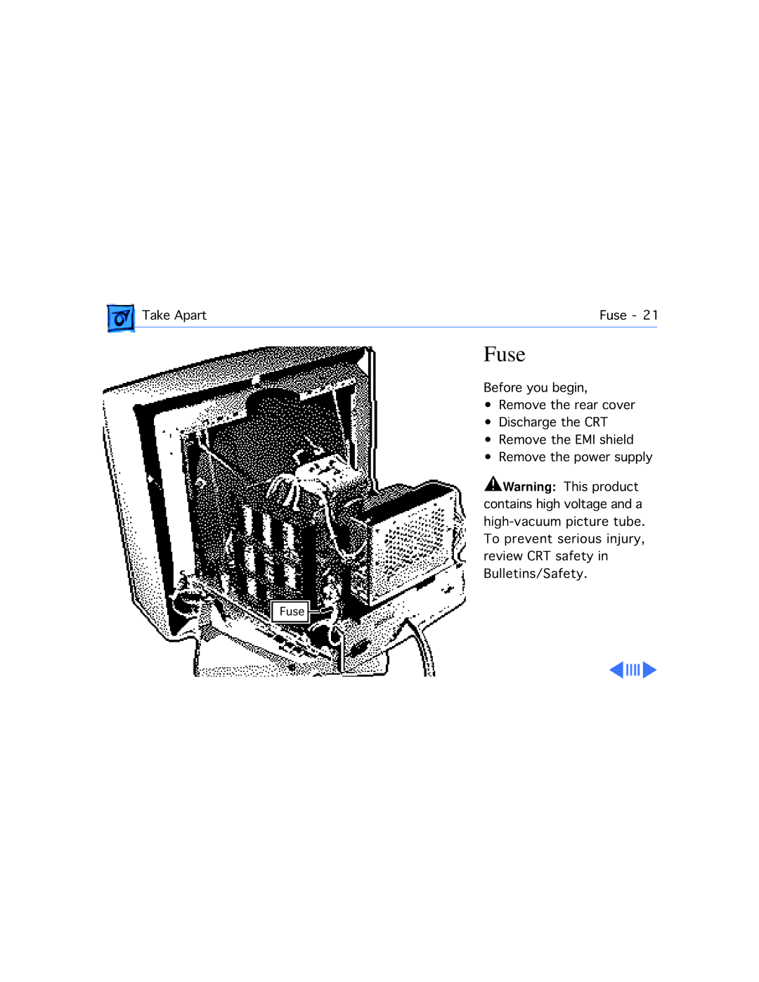 Apple 20 manual Fuse 