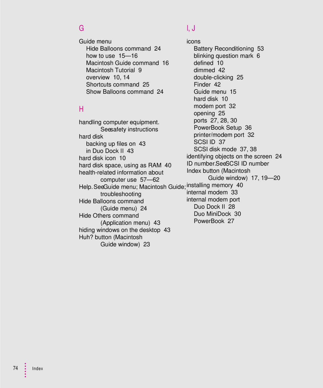 Apple 200 Series manual Index 