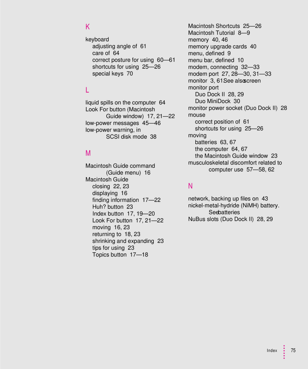 Apple 200 Series manual Index 