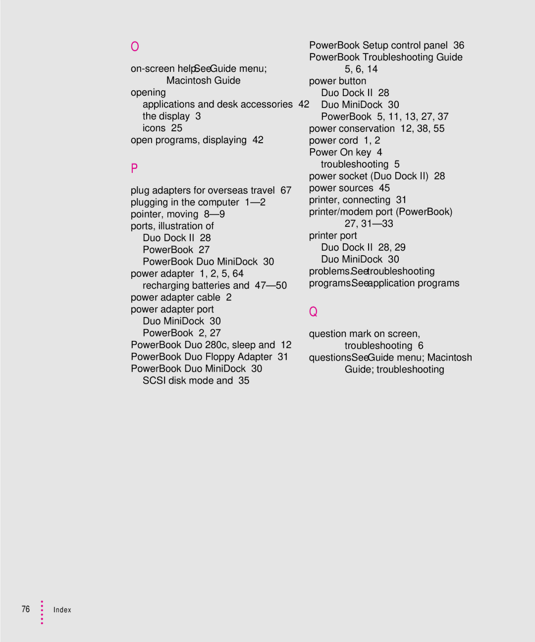 Apple 200 Series manual Index 