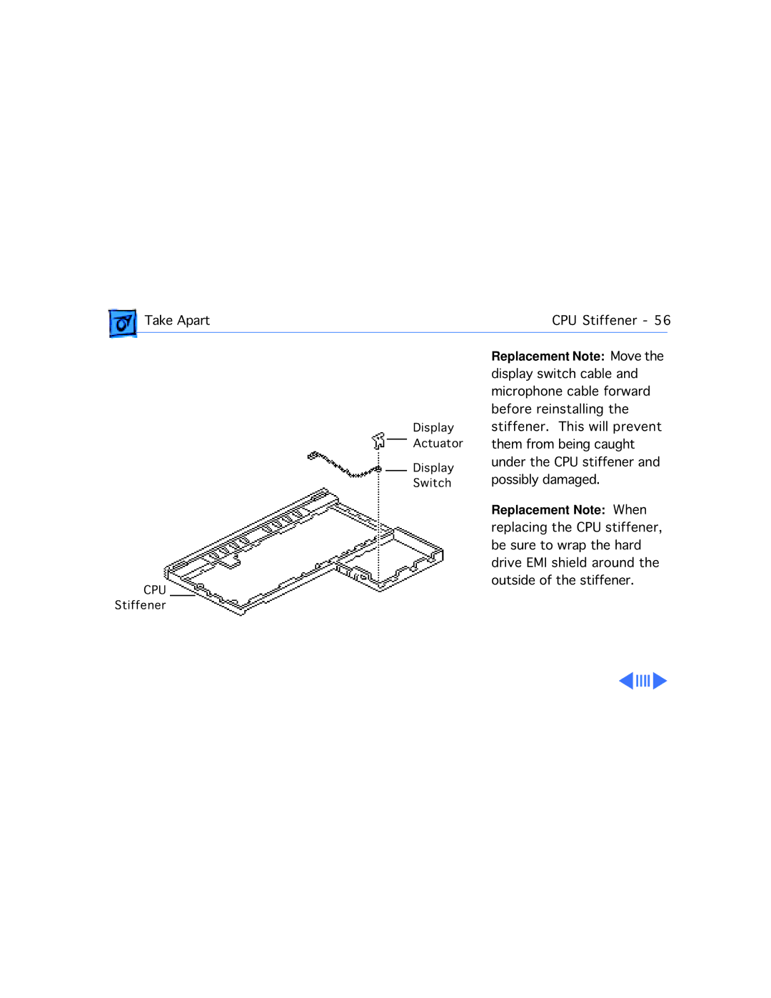 Apple 210 manual Replacement Note Move, Replacement Note When 