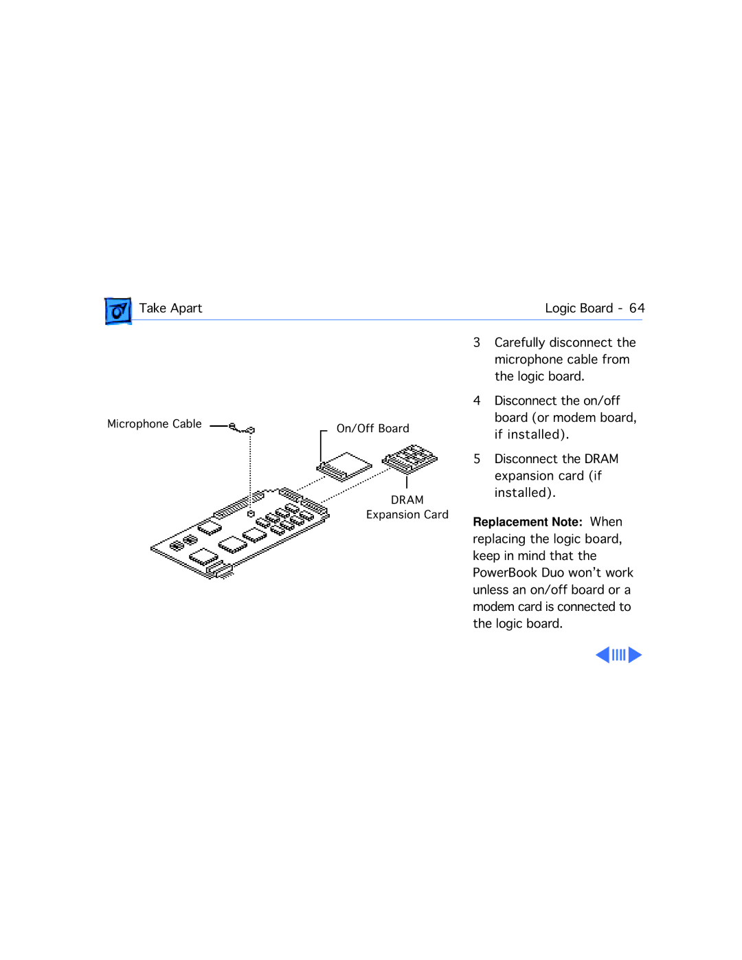 Apple 210 manual Board or modem board 