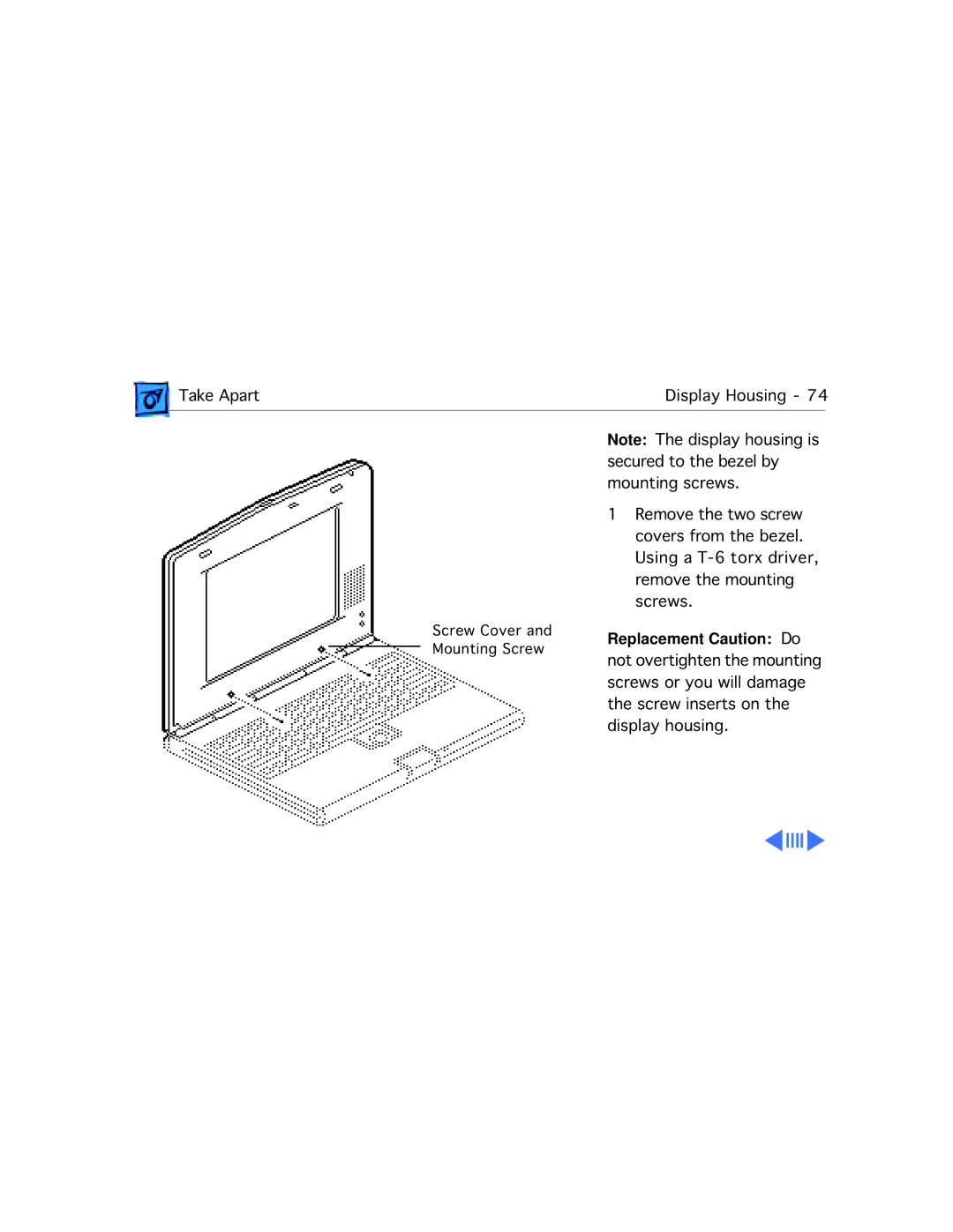 Apple 210 manual Take Apart Display Housing 