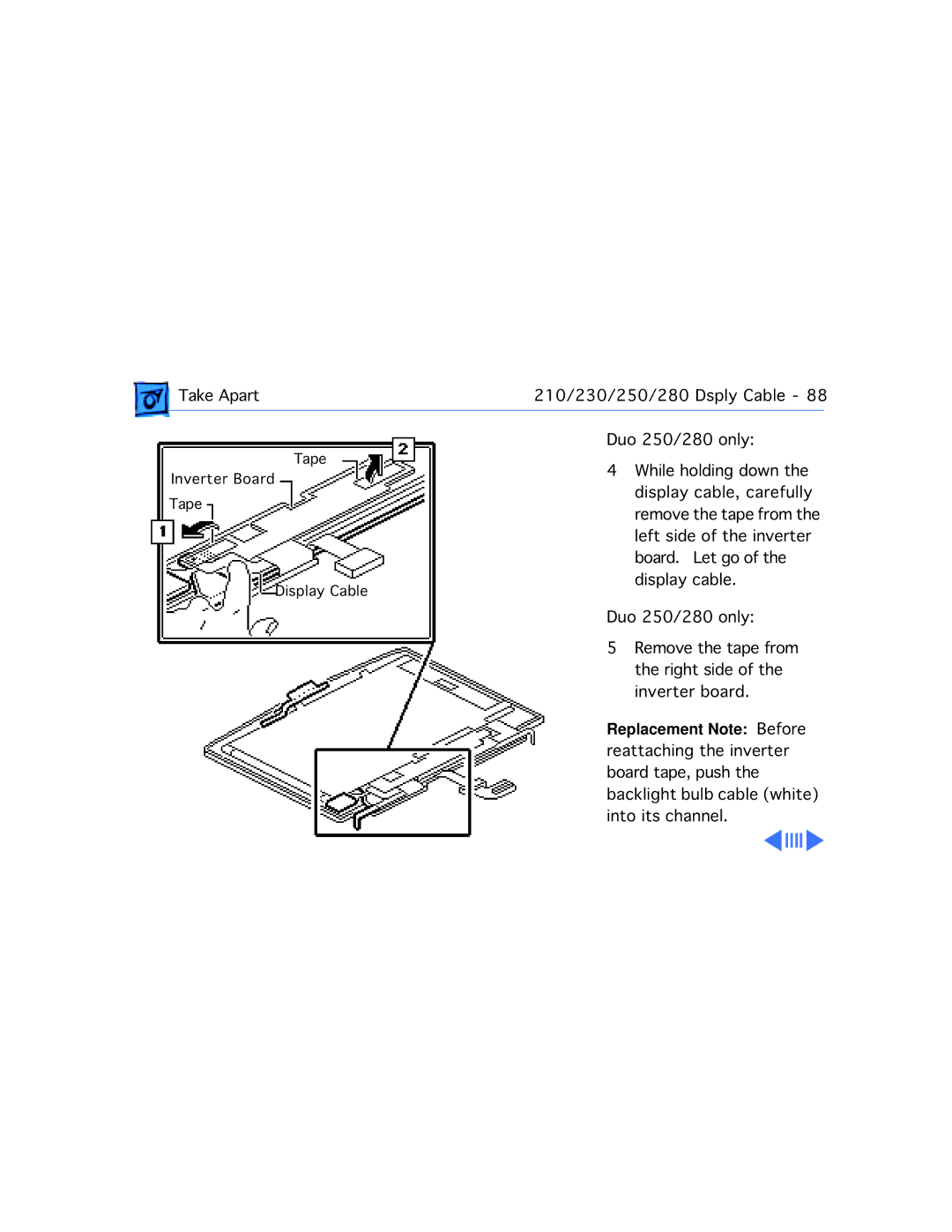 Apple 210 manual Inverter Board Tape 