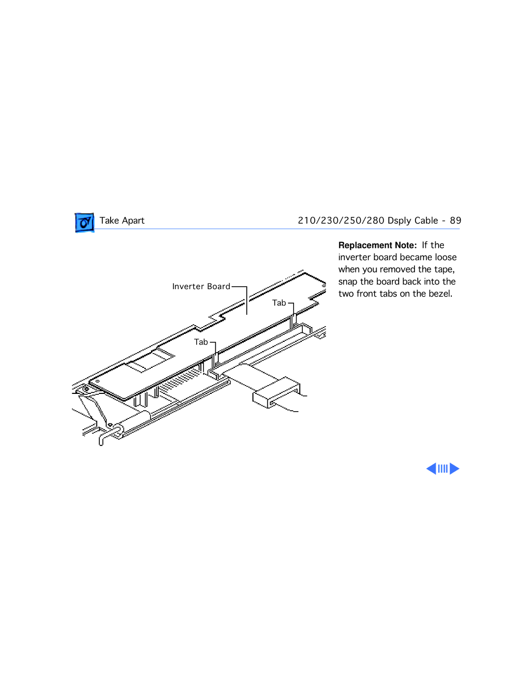 Apple 210 manual Replacement Note If 